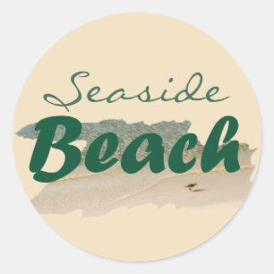 Sticker Rond Votre Fav Beach Deep Turquoise et Vanilla Custodiq