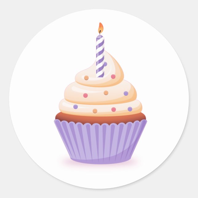 Sticker Rond Votre gâteau d'anniversaire de seize ans / Autocol (Devant)