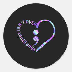 Sticker Rond Votre histoire porte sur la sensibilisation à la p