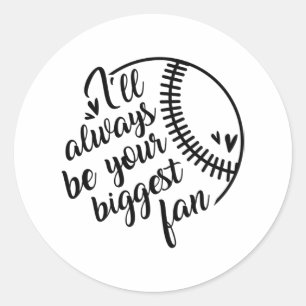 Sticker Rond Votre Impression De Baseball De Ventilateur