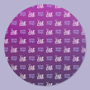 Sticker Rond Votre logo 2 images ou logos d'entreprise téléch
