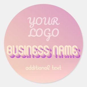 Sticker Rond Votre logo avec des couleurs de coucher de soleil