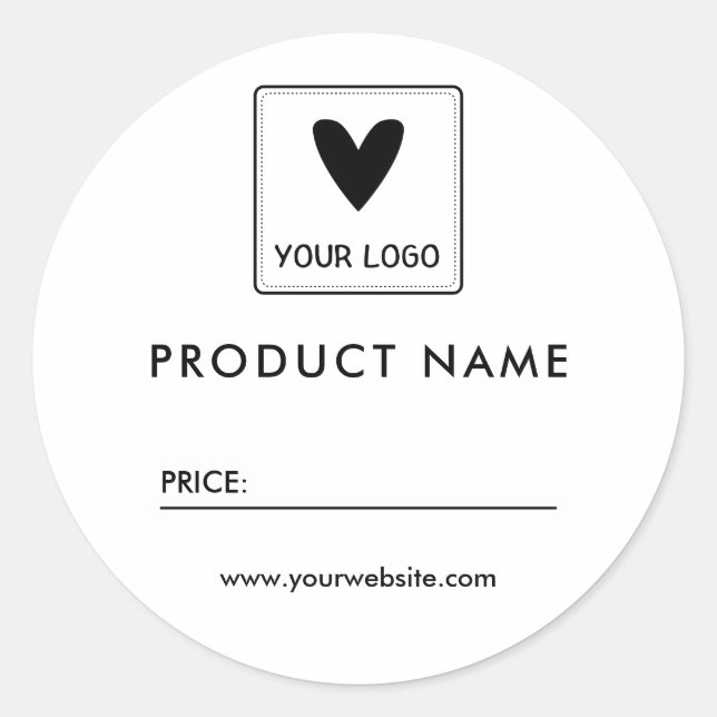Sticker Rond Votre logo carré prix simple (Devant)