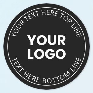 Sticker Rond Votre logo de style minimaliste