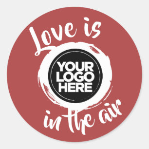 Sticker Rond Votre logo d'entreprise Typographie personnalisée