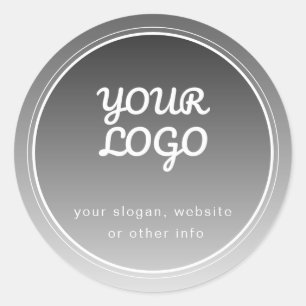 Sticker Rond Votre logo et votre texte modifiable   Gradient gr