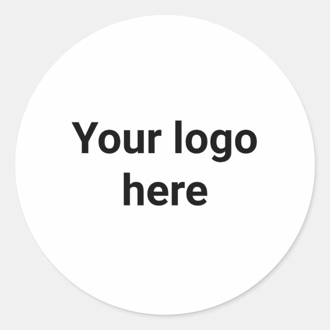 Sticker Rond votre logo ici simple (Devant)