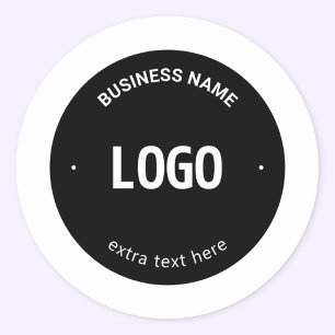 Sticker Rond Votre logo, image ou conception et texte modifiabl