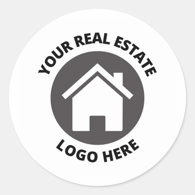 Sticker Rond Votre logo immobilier ici (Devant)