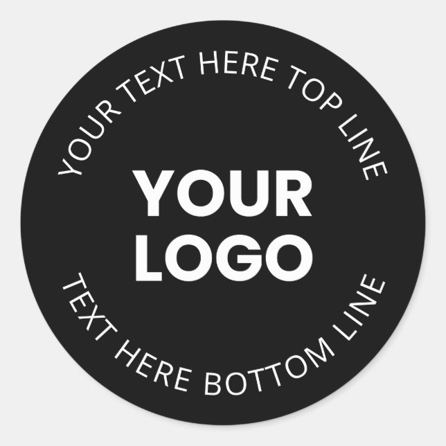 Sticker Rond Votre logo minimaliste (Devant)