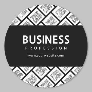 Sticker Rond Votre logo Motif et nom commercial modifiable