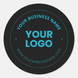 Sticker Rond Votre logo   Nom commercial et site Web modifiable