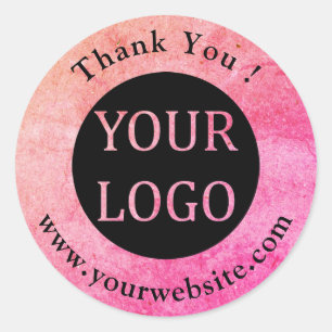 Sticker Rond Votre logo, nom et site Web
