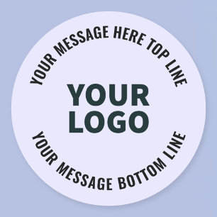 Sticker Rond Votre logo ou image modifiable Lavande et texte no