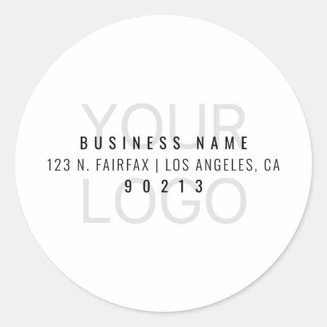 Sticker Rond Votre logo s'allège automatiquement pour Arrière - (Devant)