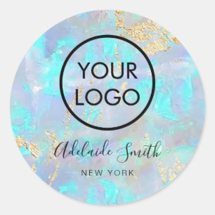 Sticker Rond votre logo sur opal design