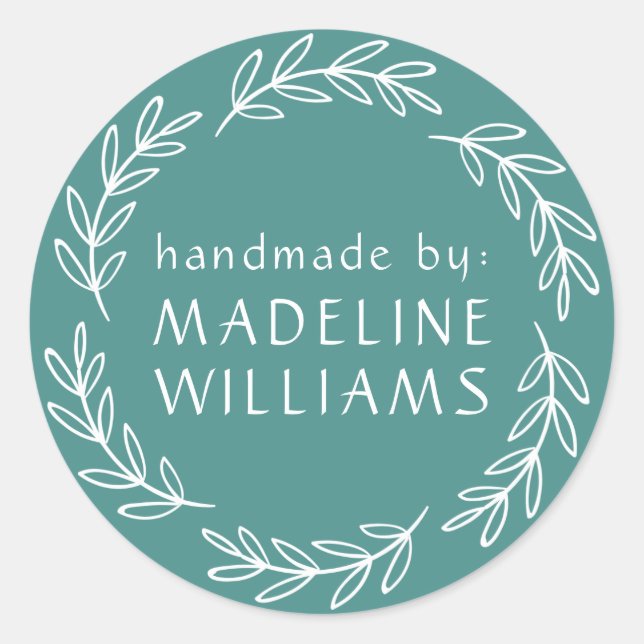 Sticker Rond Votre nom | Fabricant (Devant)