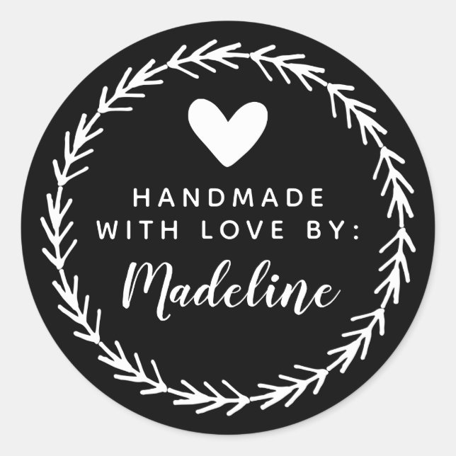 Sticker Rond Votre nom | Fabricant (Devant)