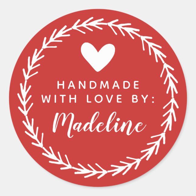 Sticker Rond Votre nom | Fabricant (Devant)