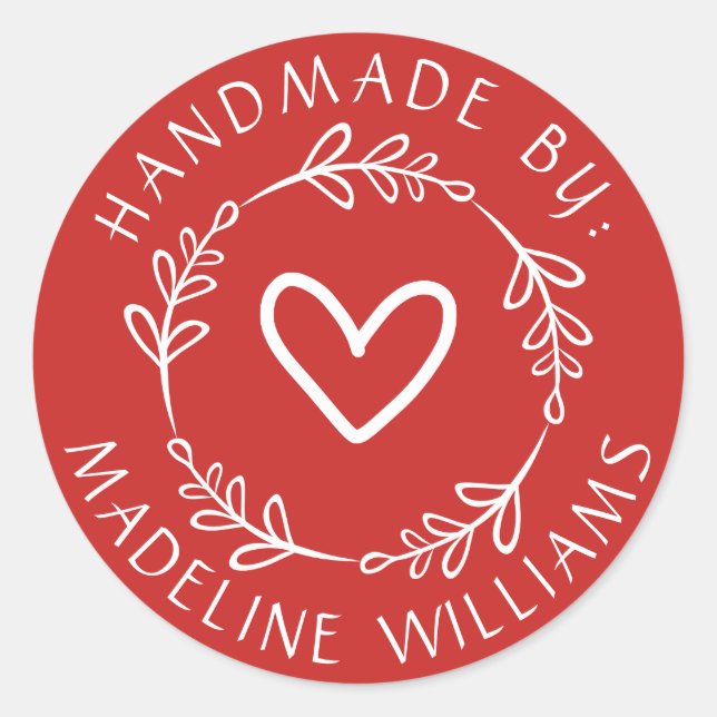 Sticker Rond Votre nom | Fabricant (Devant)