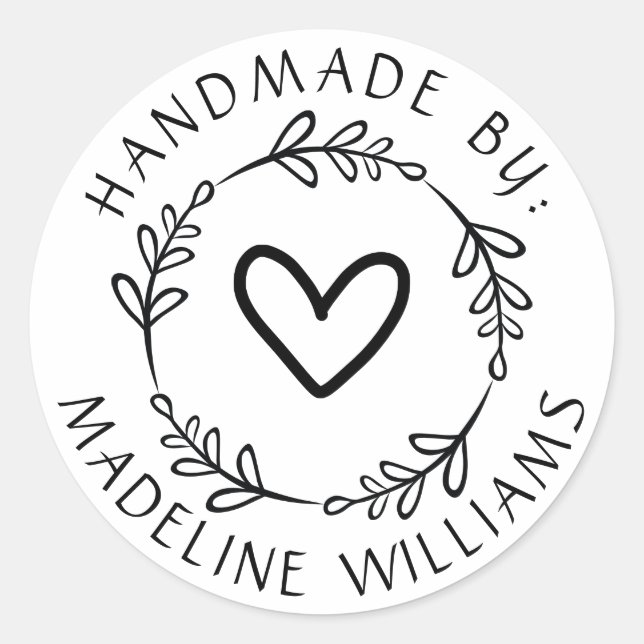 Sticker Rond Votre nom | Fabricant (Devant)