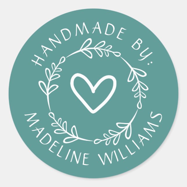 Sticker Rond Votre nom | Fabricant (Devant)