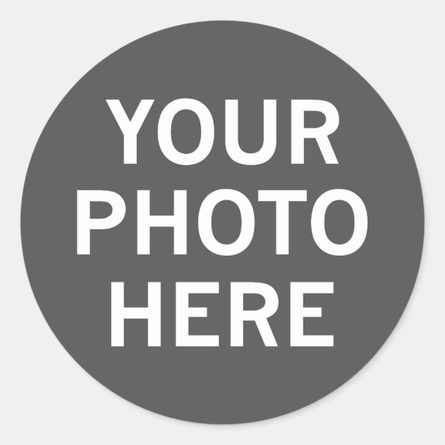 Sticker Rond Votre photo ici (Devant)