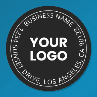 Sticker Rond Votre propre logo et texte circulaire éditable noi