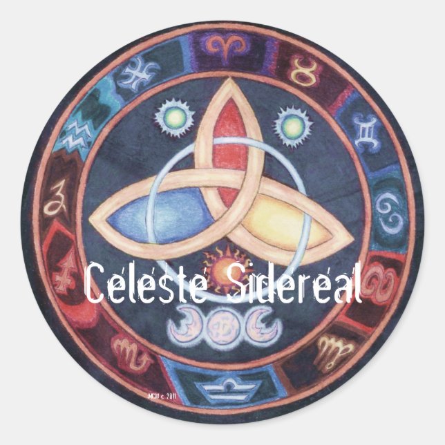 Sticker Rond Votre Signe, Zodiac Plaque (Devant)