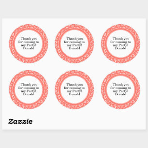 Sticker Rond Votre texte 45ème motif numérique aléatoire Corai