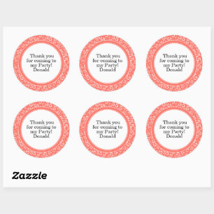 Sticker Rond Votre texte 55ème motif numérique aléatoire Corai