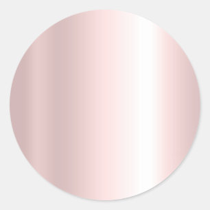Sticker Rond Votre texte personnalisé élégant modèle rose or vi