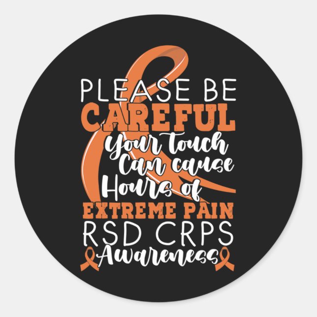 Sticker Rond Votre Touche Peut Provoquer Des Crps De Support De (Devant)