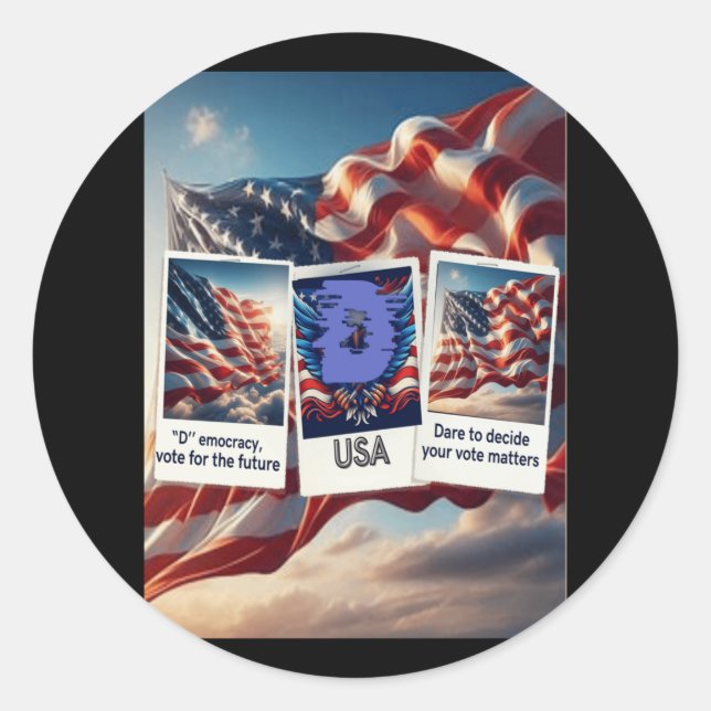 Sticker Rond Votre vote1 (Devant)