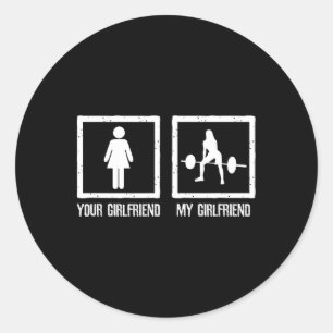 Sticker Rond Votre Vs Ma Petite Amie Soins De Fitness