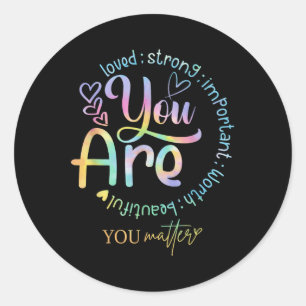 Sticker Rond Vous aimez la santé mentale Femmes guerrières