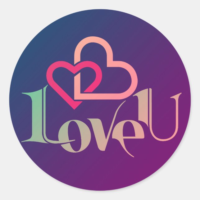 Sticker Rond Vous aimez, Symbole (Devant)