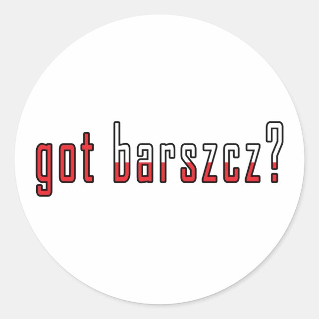 Sticker Rond vous avez barszcz ? Drapeau (Devant)