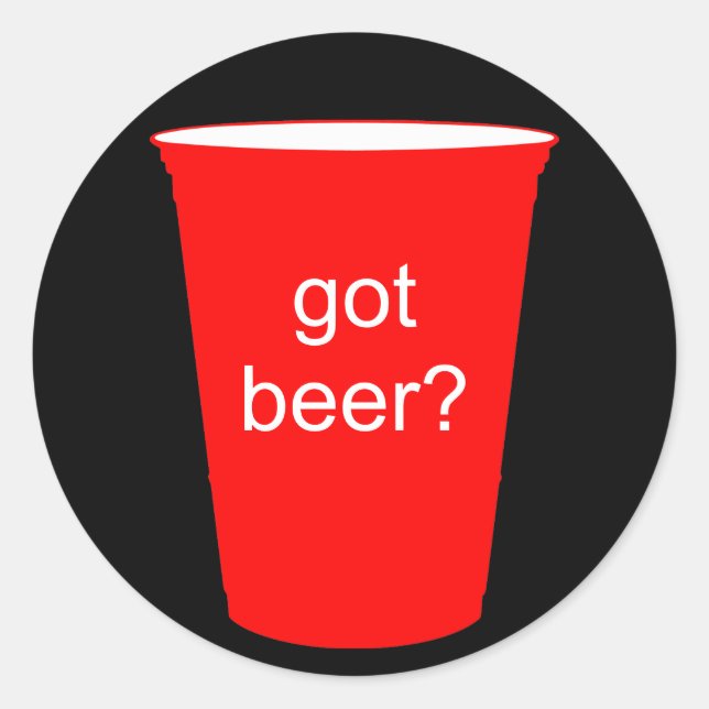Sticker Rond vous avez de la bière ? (Devant)