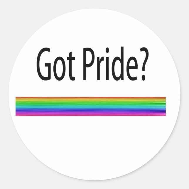 Sticker Rond Vous avez de la fierté ? (Devant)