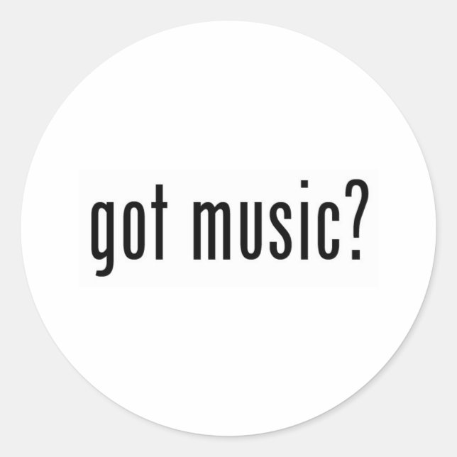 Sticker Rond vous avez de la musique ? (Devant)