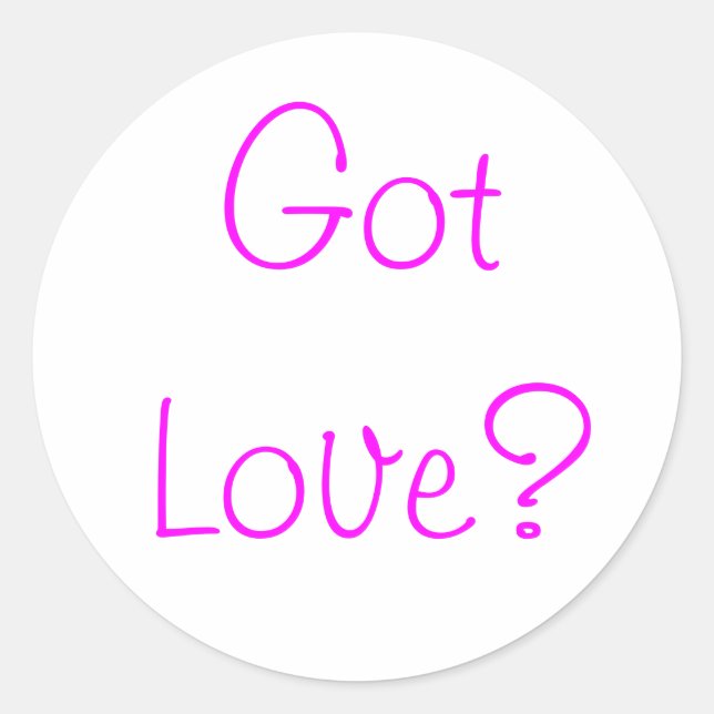 Sticker Rond Vous avez de l'amour ? (Devant)