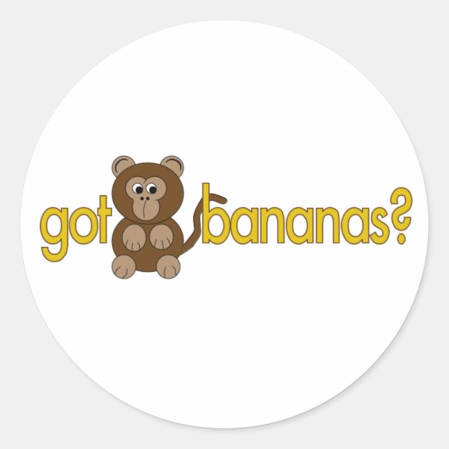 Sticker Rond Vous avez des bananes ? (Devant)