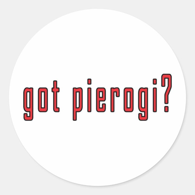 Sticker Rond vous avez du pierogi ? (Devant)