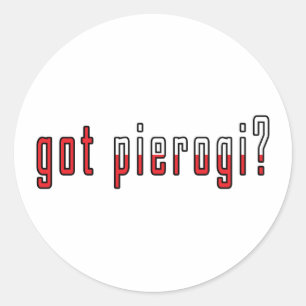 Sticker Rond vous avez du pierogi ? Drapeau