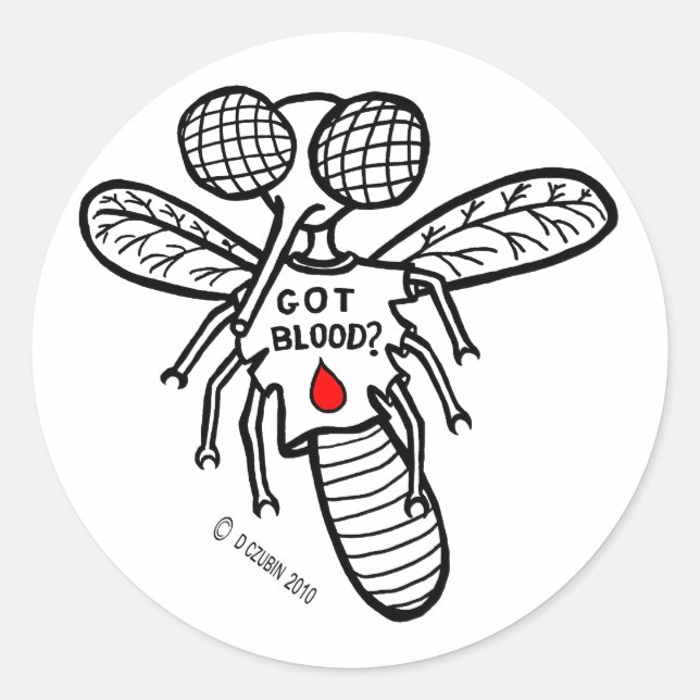 Sticker Rond Vous avez du sang ? (Devant)