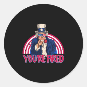 Sticker Rond Vous avez renvoyé Lincoln Sam Oncle Usa Patriot In