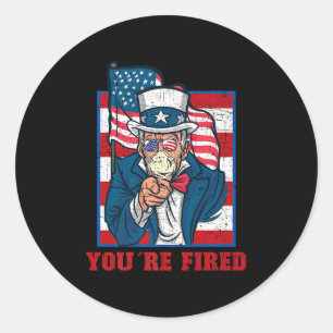 Sticker Rond Vous avez renvoyé Sam oncle fête de l'indépendance