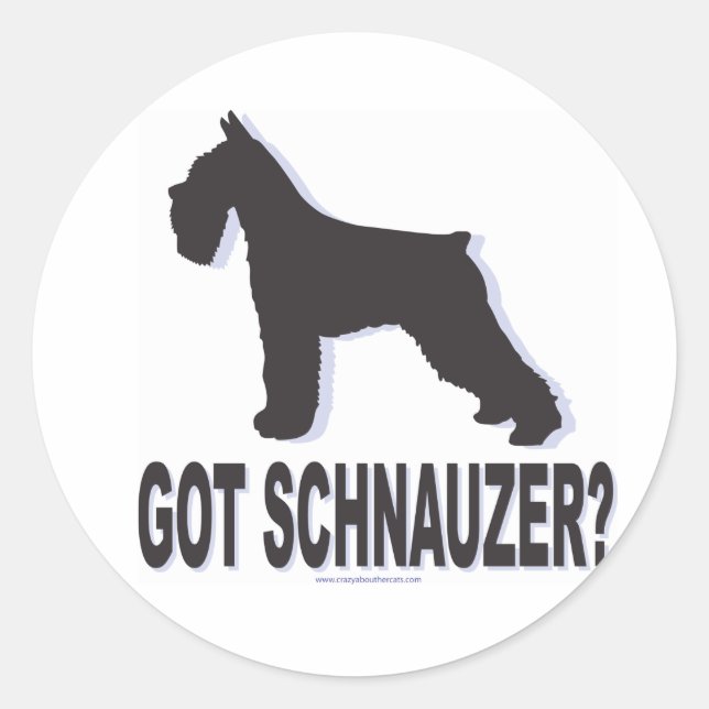 Sticker Rond Vous avez Schnauzer ? (Devant)