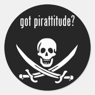 Sticker Rond vous avez une attitude pirate ?